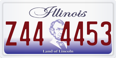 IL license plate Z444453