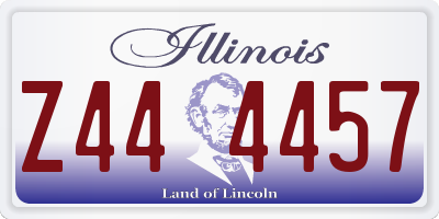 IL license plate Z444457