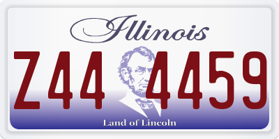 IL license plate Z444459