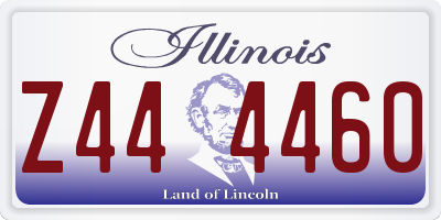 IL license plate Z444460