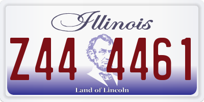IL license plate Z444461