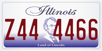 IL license plate Z444466