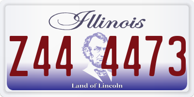 IL license plate Z444473