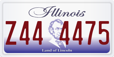 IL license plate Z444475