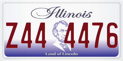 IL license plate Z444476