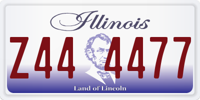 IL license plate Z444477