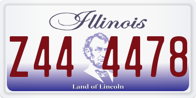 IL license plate Z444478