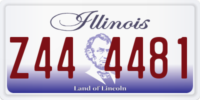 IL license plate Z444481