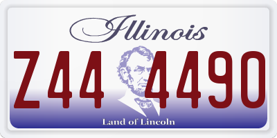 IL license plate Z444490