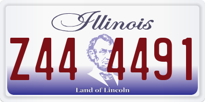 IL license plate Z444491