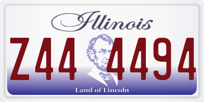IL license plate Z444494
