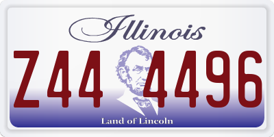IL license plate Z444496
