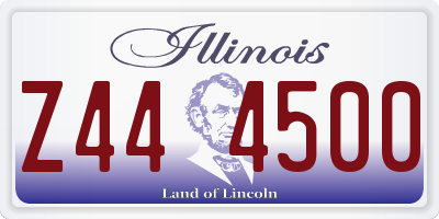 IL license plate Z444500