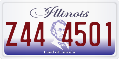 IL license plate Z444501