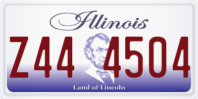 IL license plate Z444504