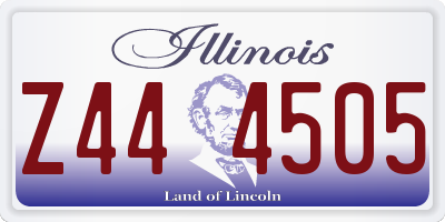 IL license plate Z444505