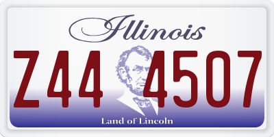 IL license plate Z444507