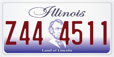 IL license plate Z444511