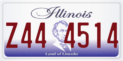 IL license plate Z444514