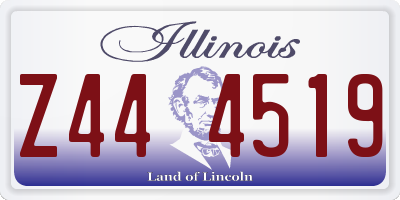 IL license plate Z444519