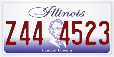 IL license plate Z444523