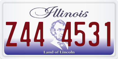 IL license plate Z444531