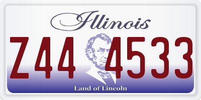 IL license plate Z444533