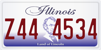 IL license plate Z444534