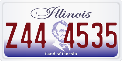 IL license plate Z444535