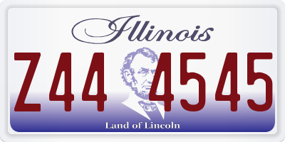 IL license plate Z444545