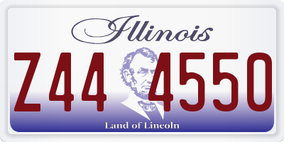 IL license plate Z444550