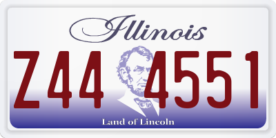 IL license plate Z444551