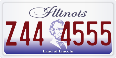 IL license plate Z444555