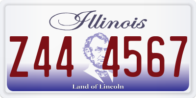 IL license plate Z444567