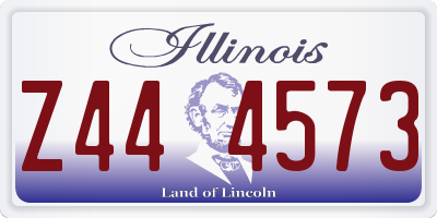 IL license plate Z444573