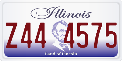 IL license plate Z444575