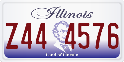 IL license plate Z444576