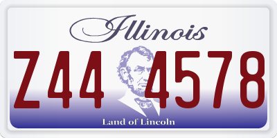 IL license plate Z444578