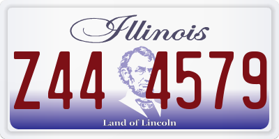 IL license plate Z444579