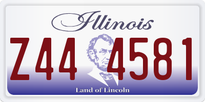 IL license plate Z444581