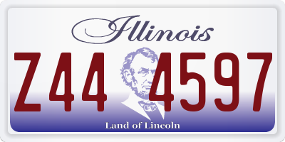 IL license plate Z444597