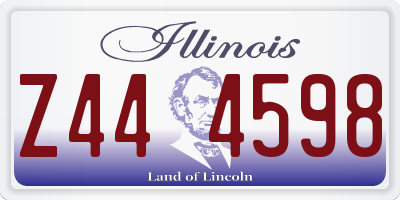IL license plate Z444598