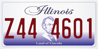 IL license plate Z444601