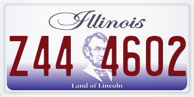 IL license plate Z444602