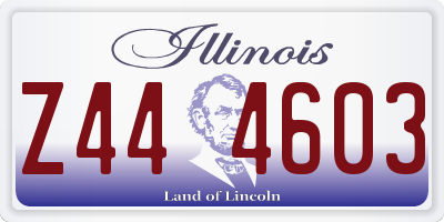 IL license plate Z444603
