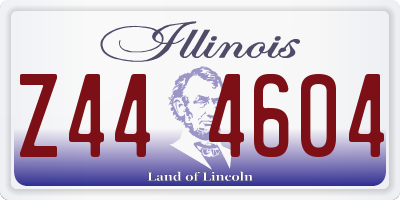 IL license plate Z444604