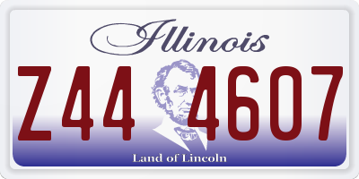 IL license plate Z444607