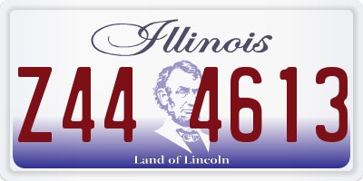 IL license plate Z444613