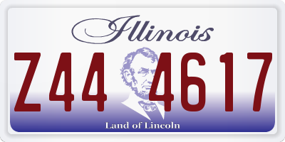 IL license plate Z444617
