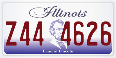 IL license plate Z444626